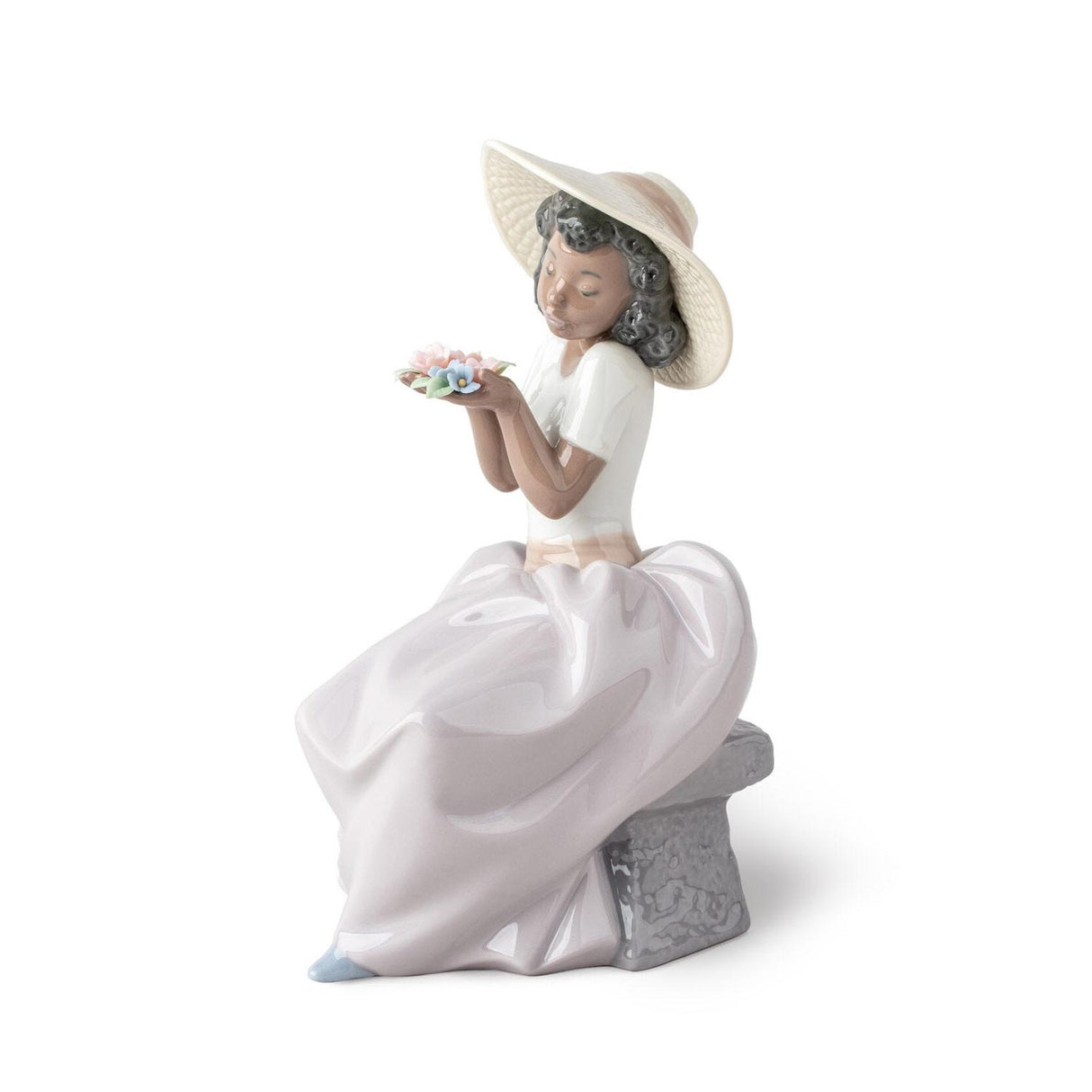 LLADRO' Figurina Ragazza Dolce Fragranza 19x9cm Porcellana