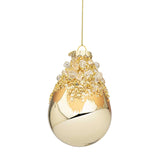 BIZZOTTO Goccia Addobbo di Natale Gleeful Champagne 9cm Vetro