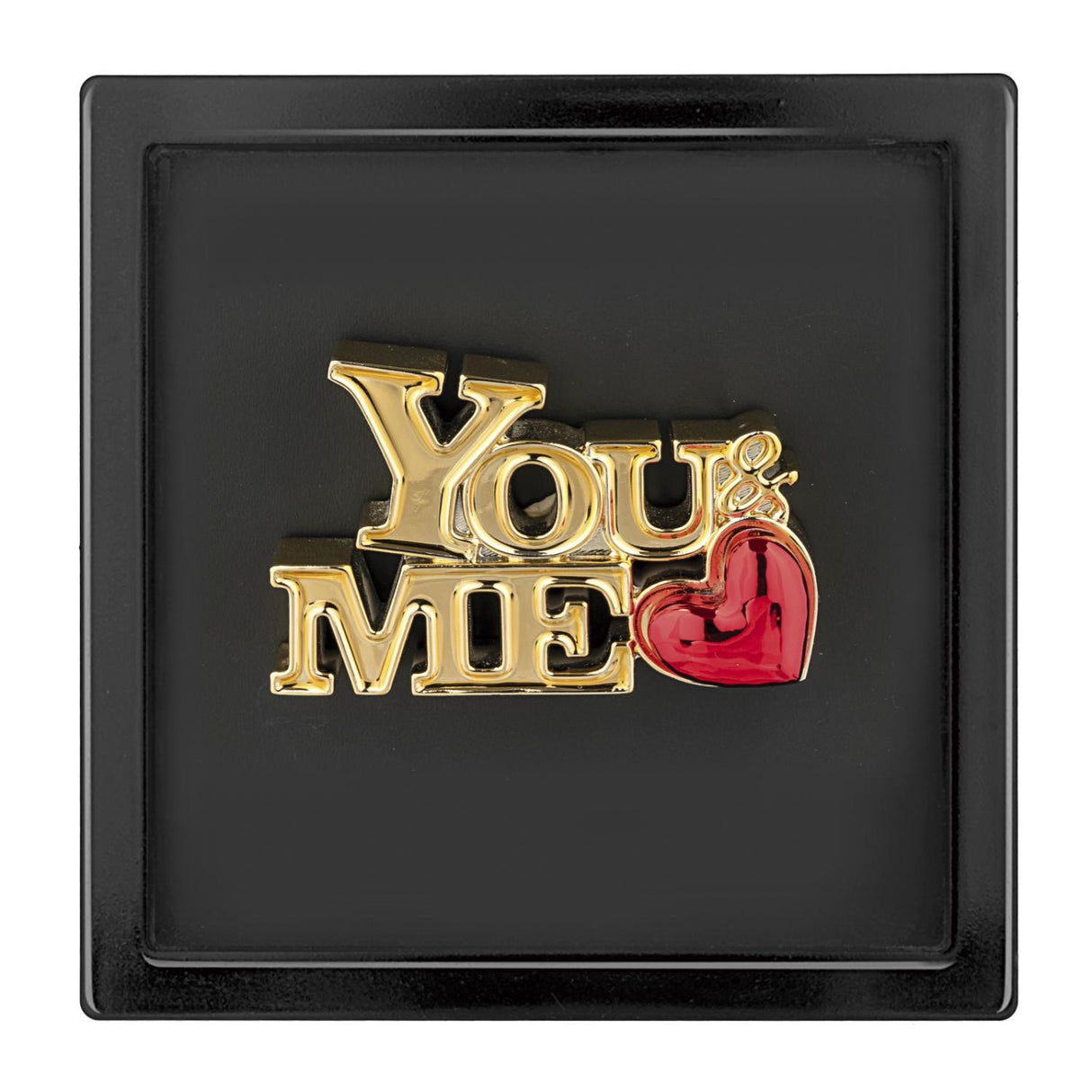 BONGELLI PREZIOSI Quadro You ? Me Nero Oro 16x16cm Marmorino