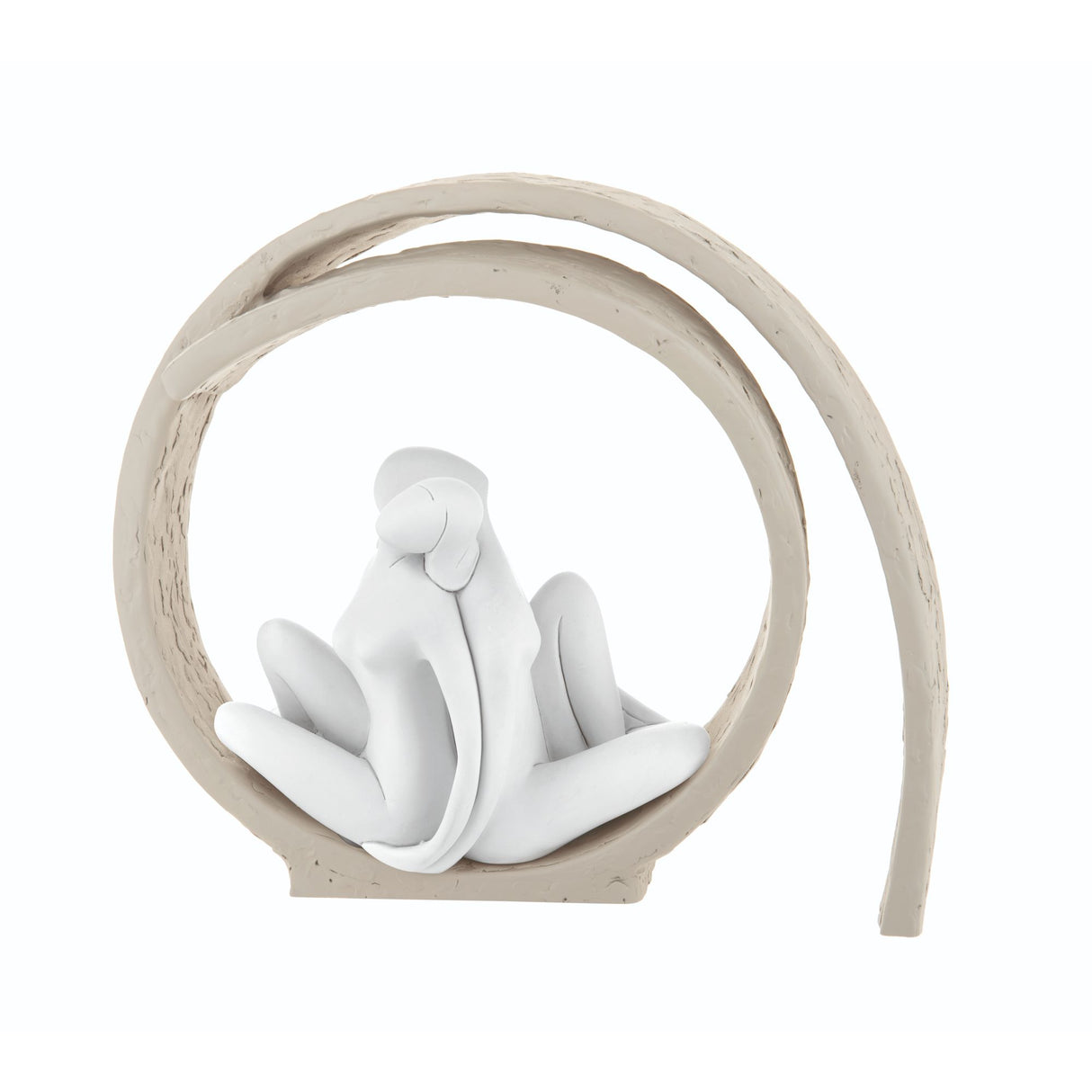 BONGELLI PREZIOSI - Sculpture Couple in Love Hazelnut Vortex 15 cm Marmorino