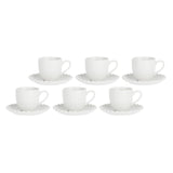 LA PORCELLANA BIANCA Momenti Set 6 Pieces Coffee Cup with Saucer 85ml White