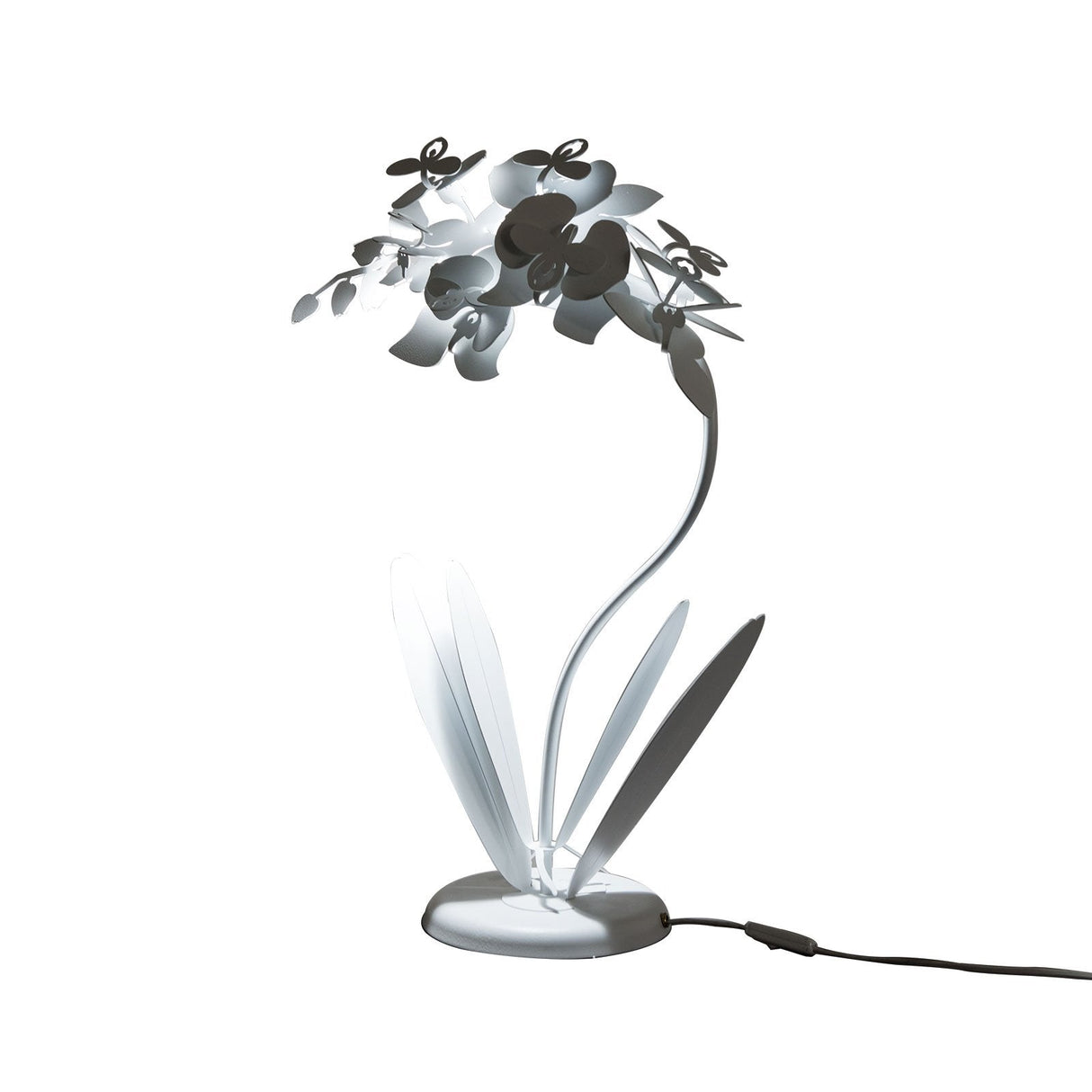 ARTI & MESTIERI Lampada da Tavolo Floreale Orchidea Piccola Bianco