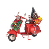 BIZZOTTO Decorazione Natalizia Chelsie Scooter con Pino 13x17cm Rosso